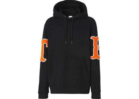 burberry letter graphic appliqué hoodie|burberry letter graphic hoodie.